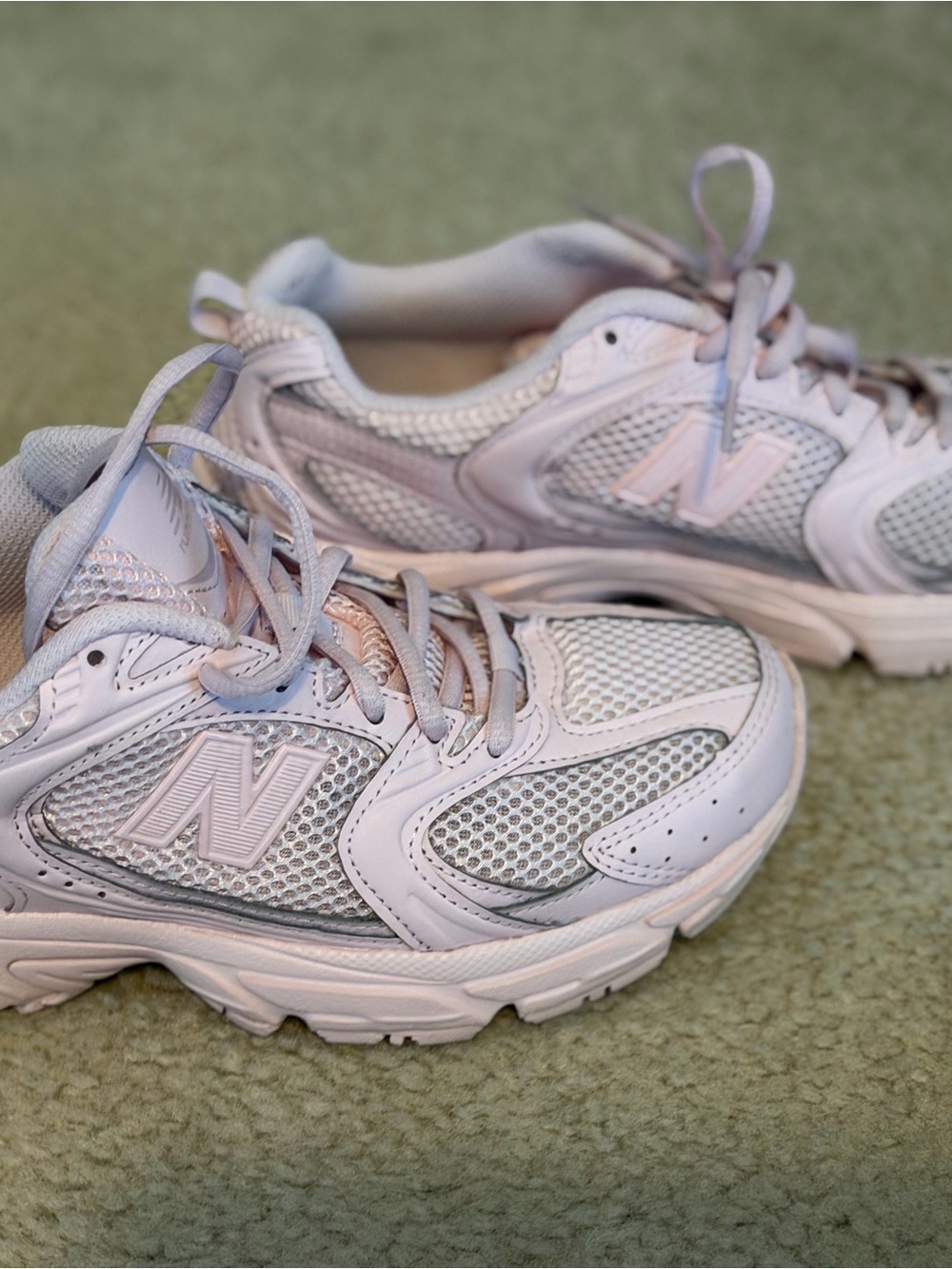 New Balance 530 Pink / Silver Metallic Sneakers - Women’s Size 7